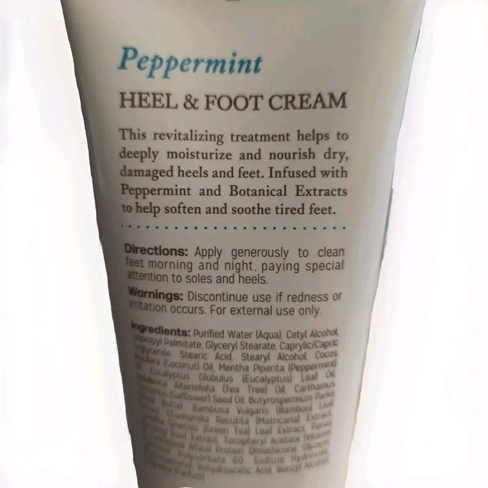 COCOmagic Peppermint Heel & Foot Cream Coconut Oil ParabenFree NonGreasy Formula